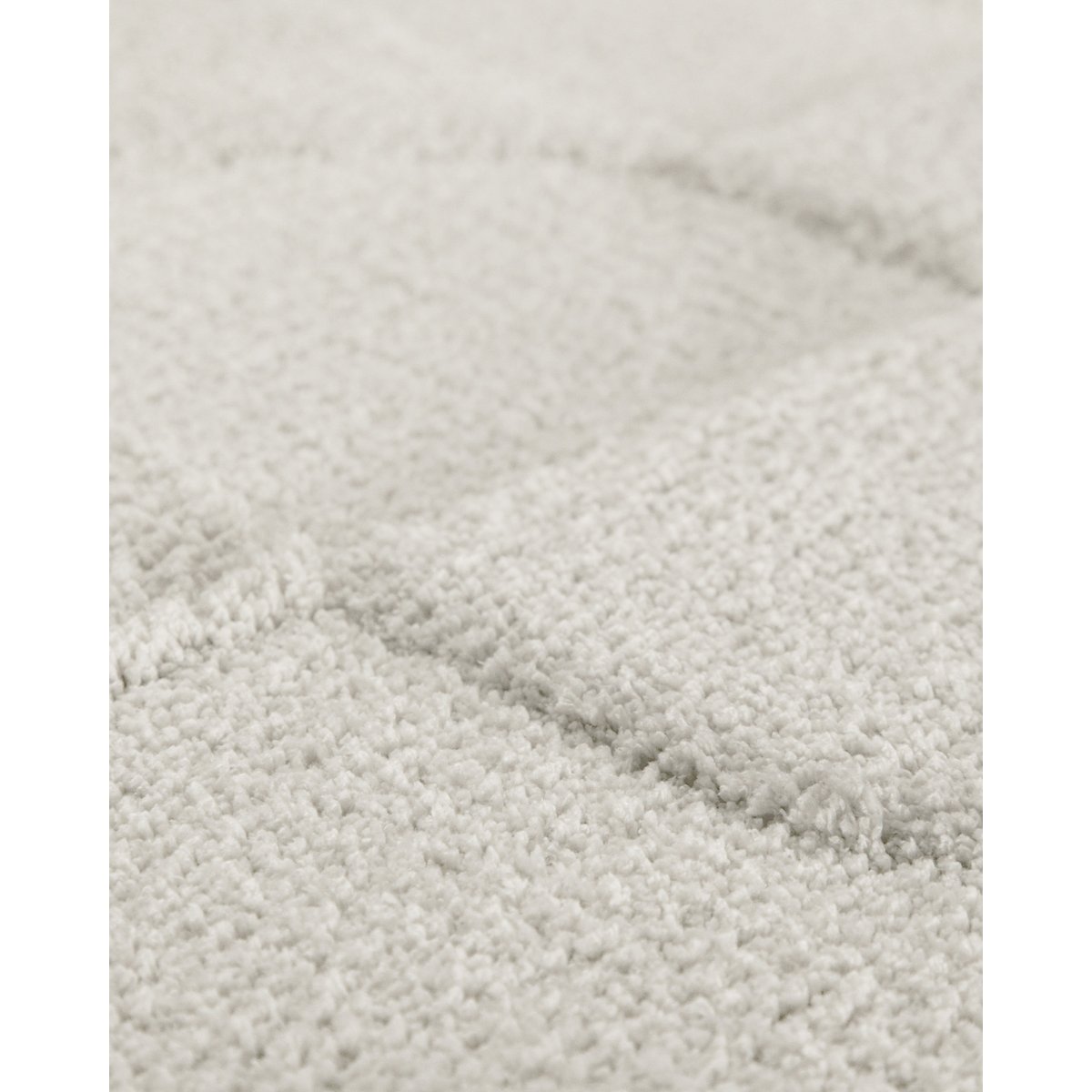 Tapis de bain uni rond, relief, antidérapant , Davie blanc, WECON HOME
