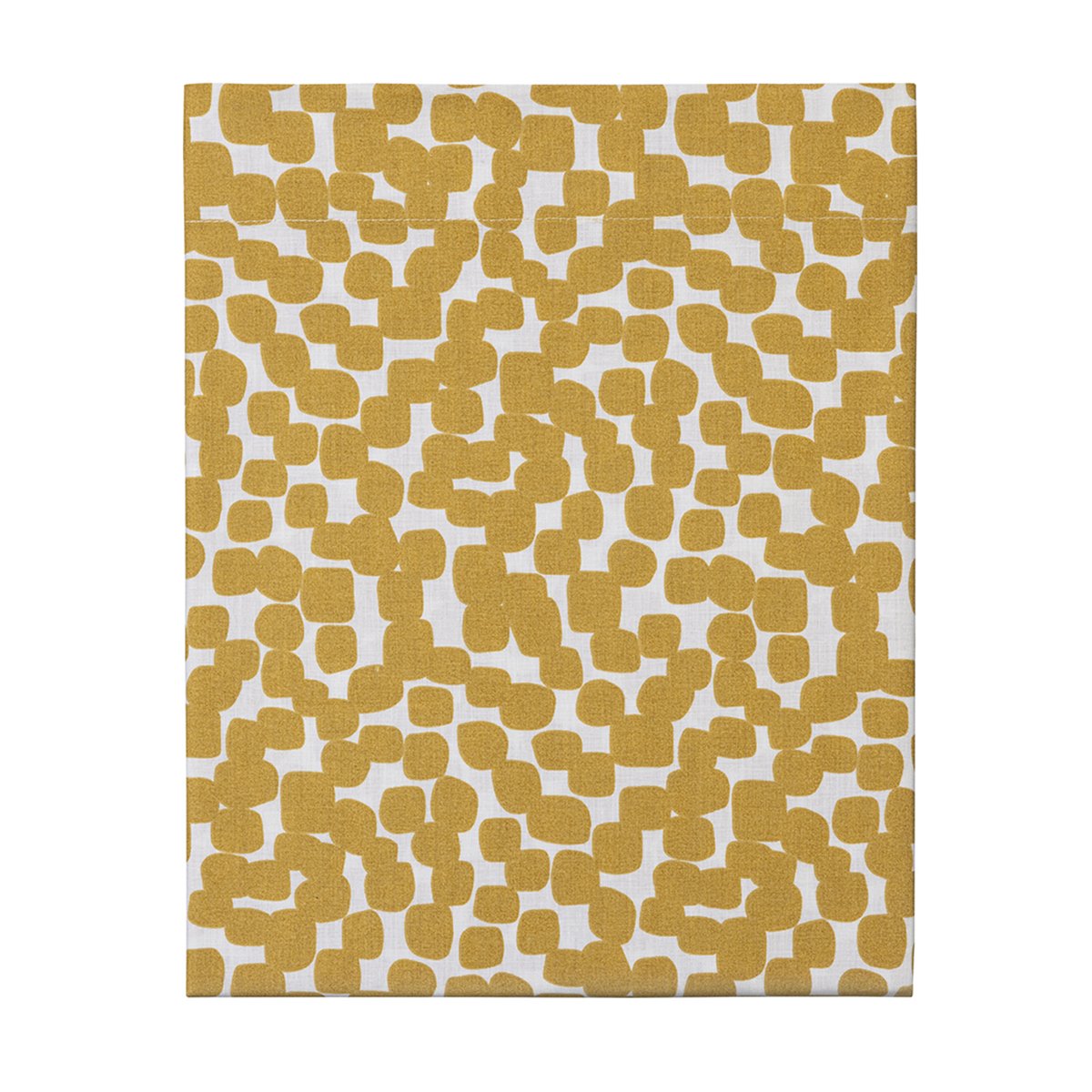 Drap plat imprimé en viscose de bambou, COTONOU jaune moutarde, A DEMAIN