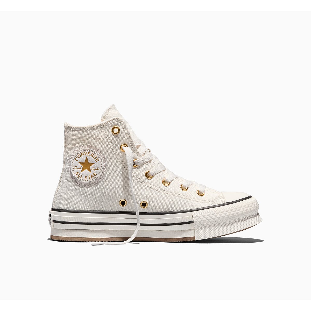 Kids Chuck Taylor All Star EVA Lift Hi Lace Trainers ecru , CONVERSE