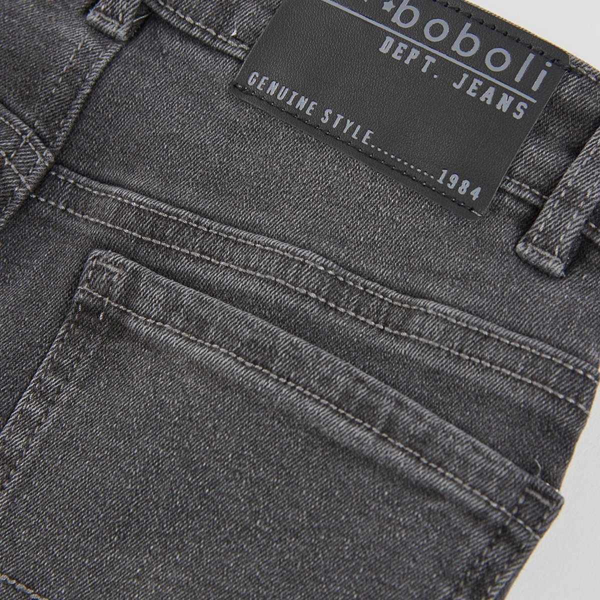 Pantalon garçon denim élastique gris, BOBOLI