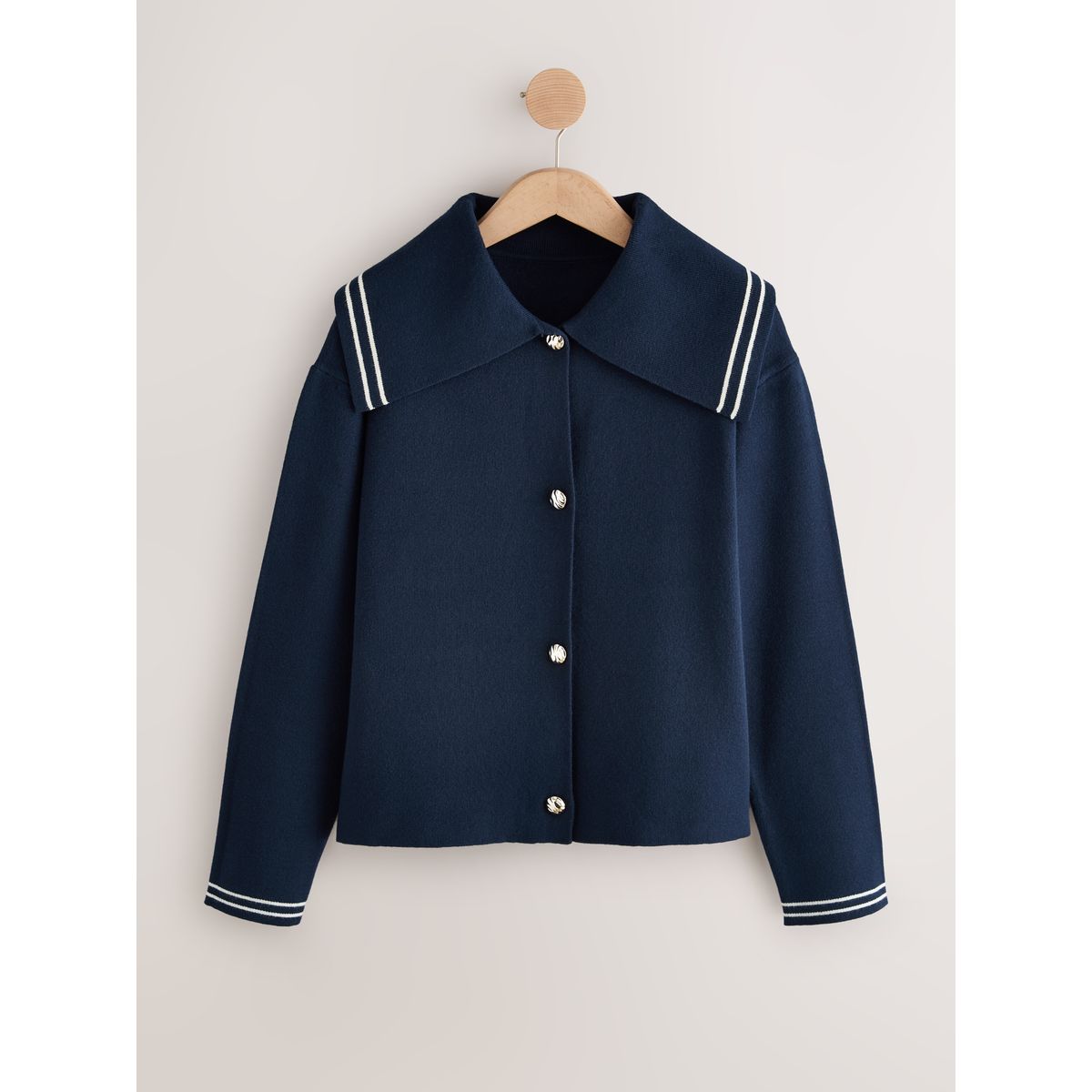 Cardigan à col marin bleu marine, NEXT