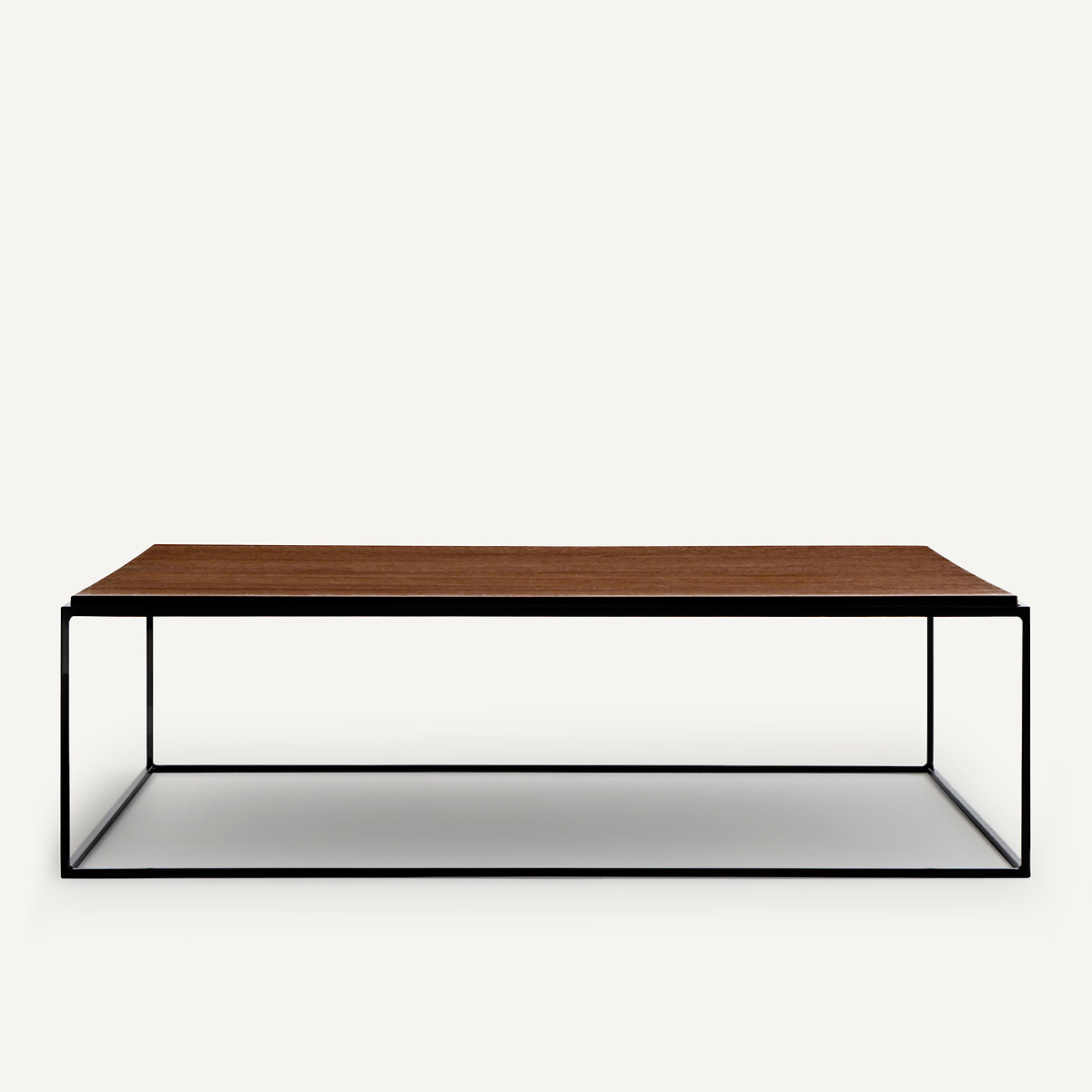 Table basse carrée en plaqué noyer format XL Nolia noyer, AM.PM