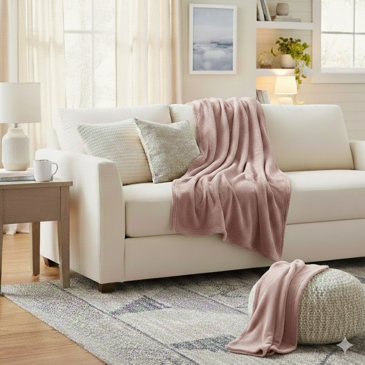 Plaid Flanelle douceur rose, EDEN