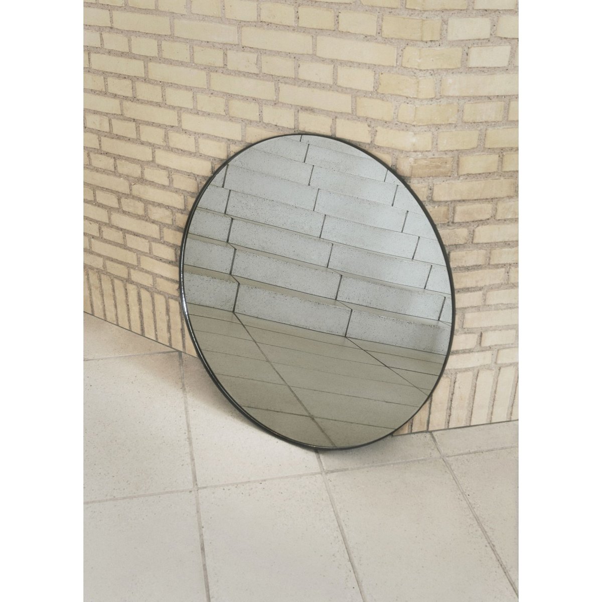 Miroir Mural Circum Teinté Noir Large Rond Diam 110 cm noir, AYTM