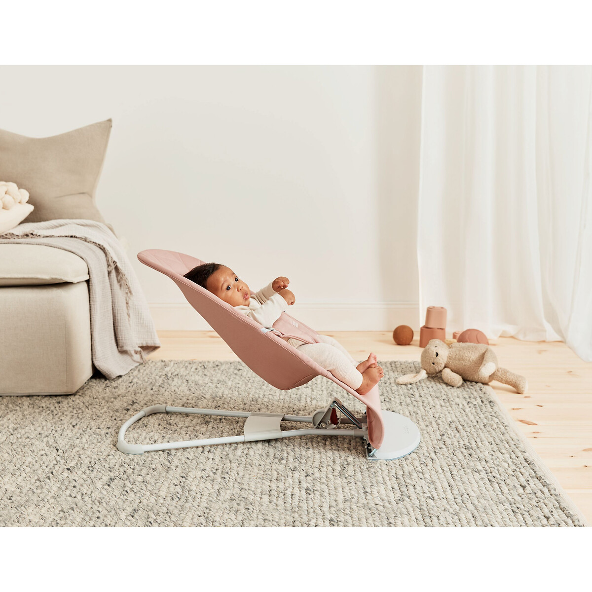 Transat Bliss tissé matelassage pétale rose poudré, BABYBJORN