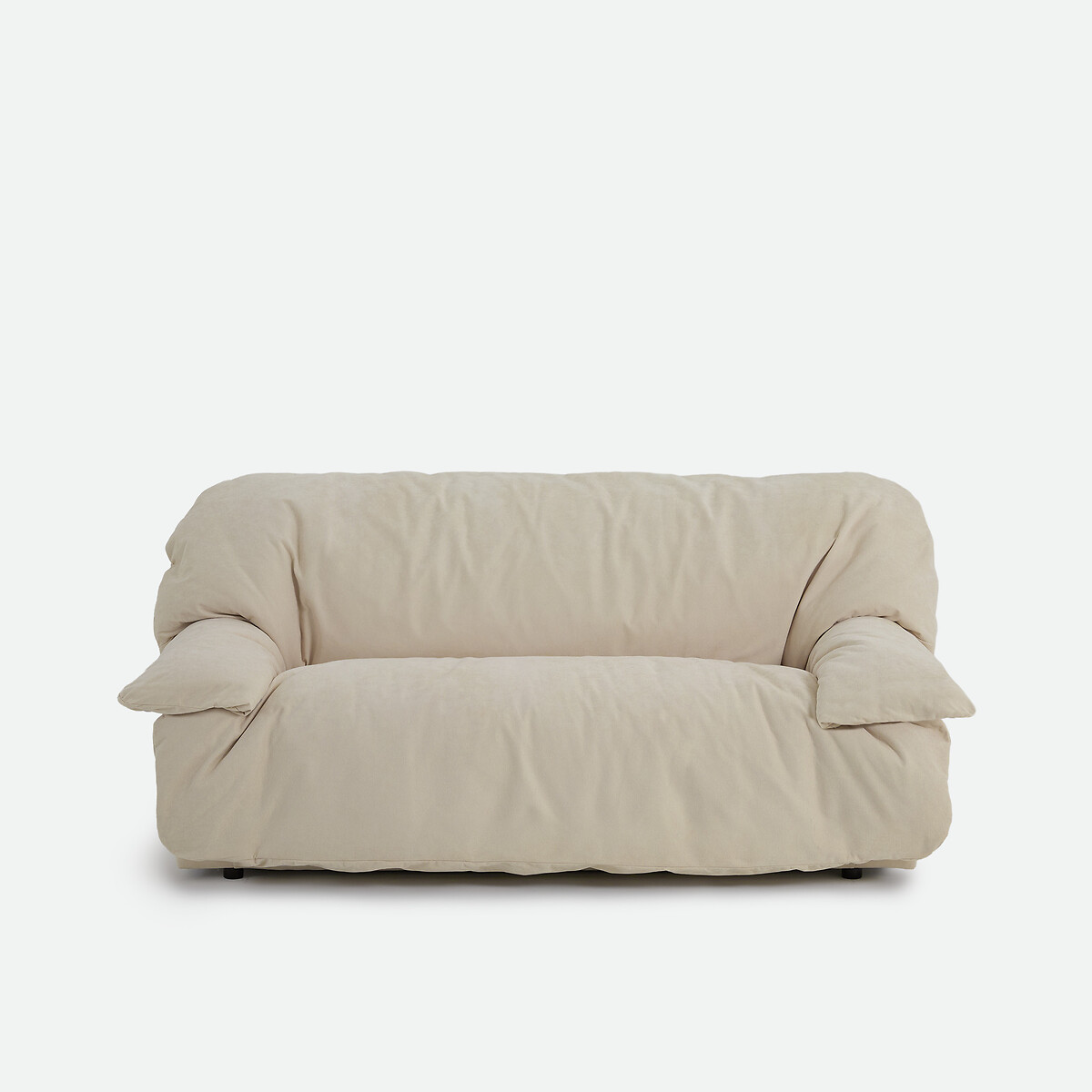 Canapé droit 2 ou 3 places, en chenille fine, BACKY beige, LA REDOUTE INTERIEURS