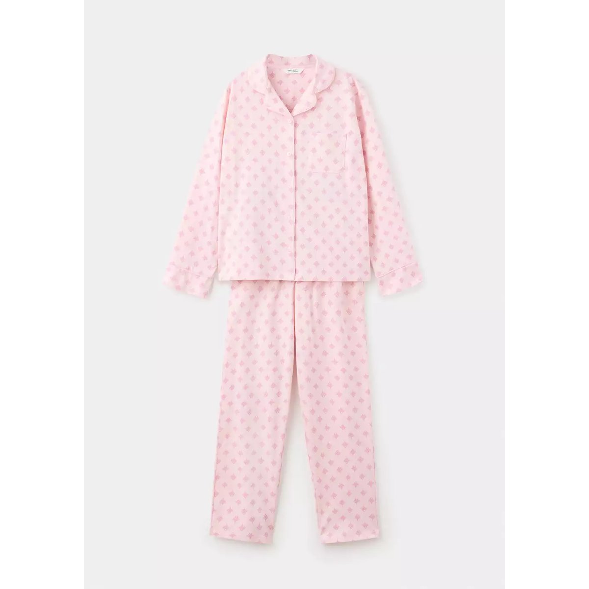 Pyjama complet imprimé à fleurs rose, MANGO KIDS