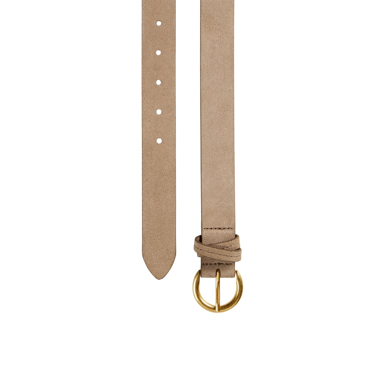 Ceinture avec boucle ronde en laiton marron, MARC O'POLO