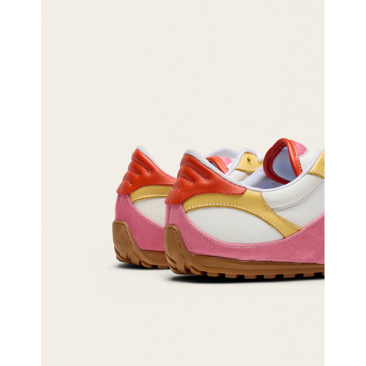 Baskets basses CHANTUA citron fuchsia orange, ODAJE