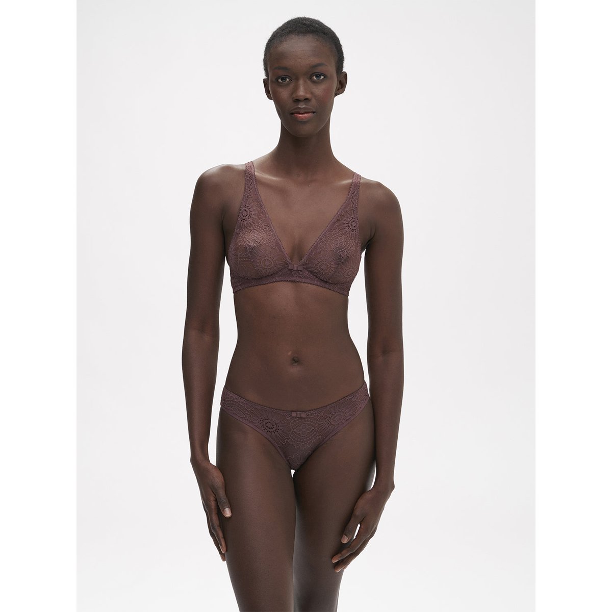 Soutien-gorge triangle sans-armatures, EMBLÈME marron, SIMONE PERELE