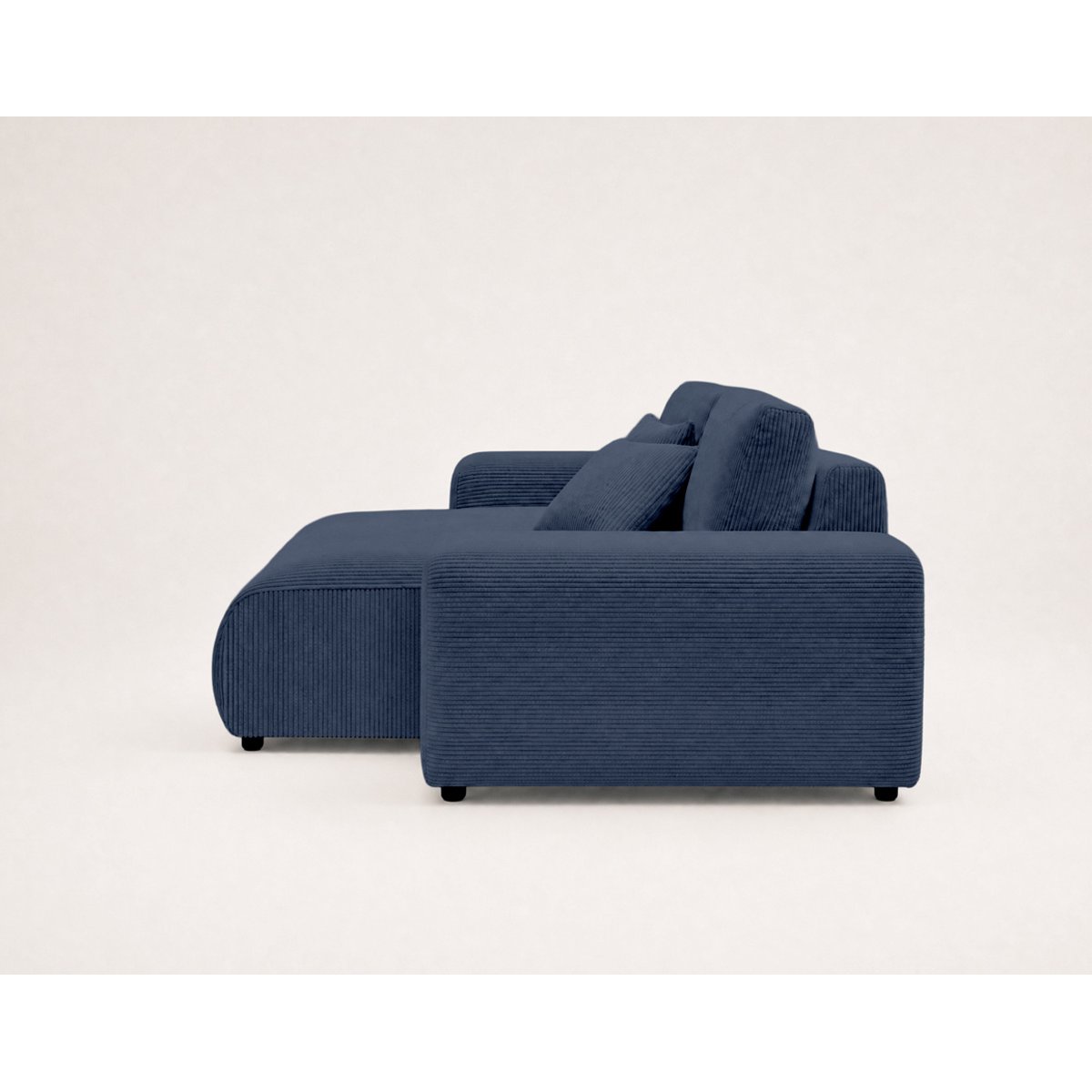Canapé d'angle réversible 4 places, GARANCE bleu nuit, BEST MOBILIER