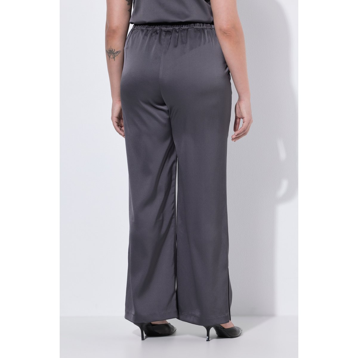 Pantalon en satin Rose asphalte, ULLA POPKEN