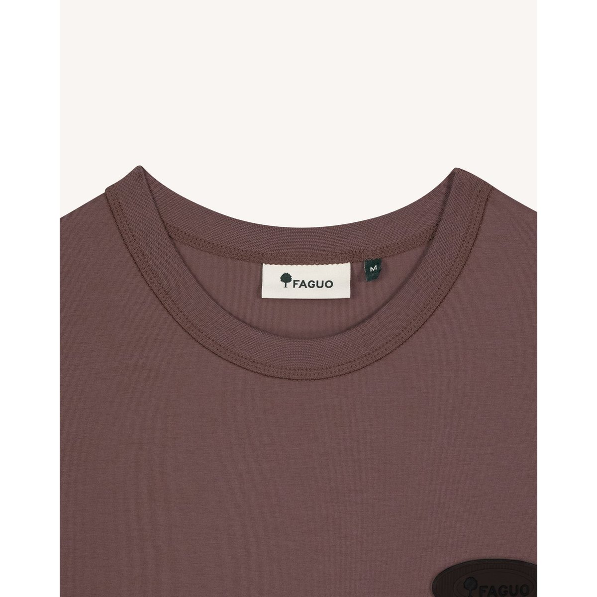 T-shirt en maille violet grisé, FAGUO
