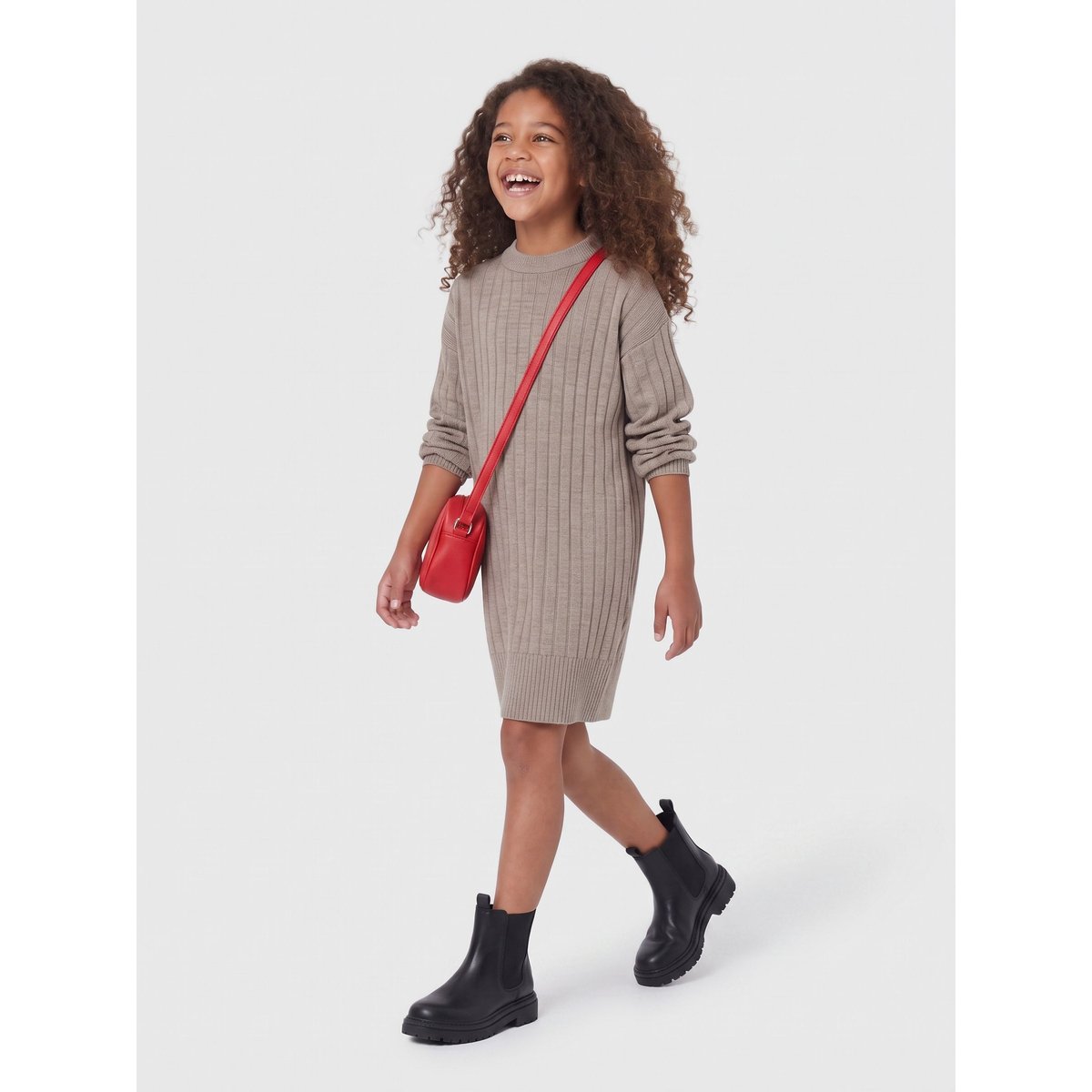 Robe En Maille beige - string, KIDS ONLY
