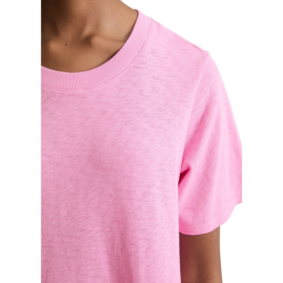 DfC T-shirt en jersey slub loose en coton bio doux rose pale, MARC O’POLO DENIM