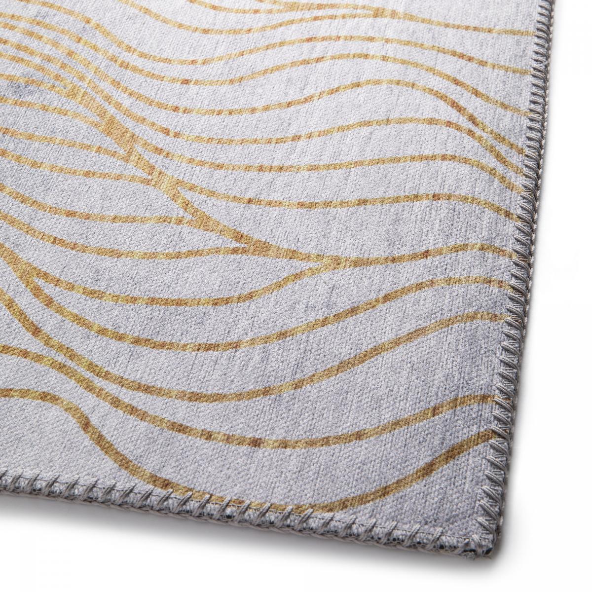 Tapis salon et chambre tissé motif abstrait VIVACE 12 gris, écru, UN AMOUR DE TAPIS