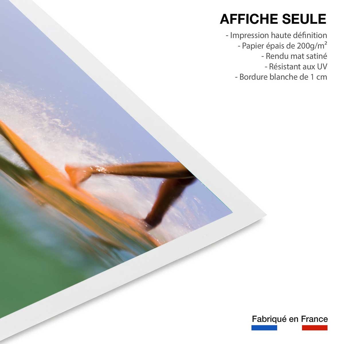 Affiche photo pas croisé hossegor beach affiche seule, HEXOA