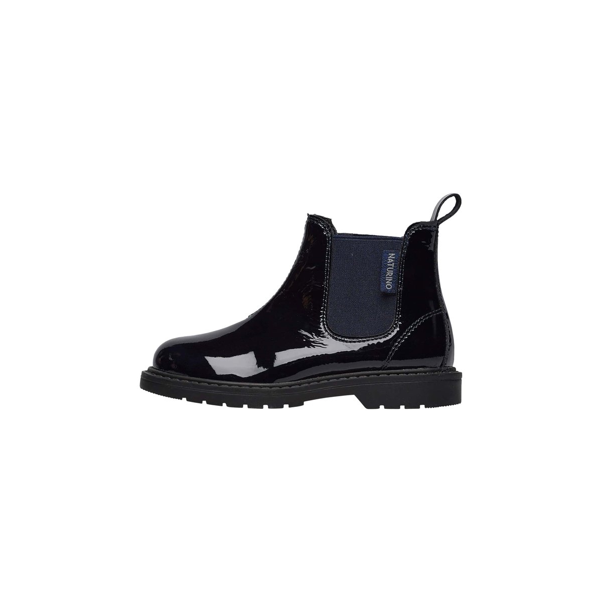 Bottines Chelsea en verni PICCADILLY noir-, NATURINO