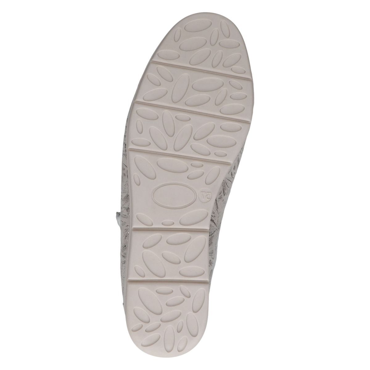 Slipper en cuir blanc cassé / silv, CAPRICE