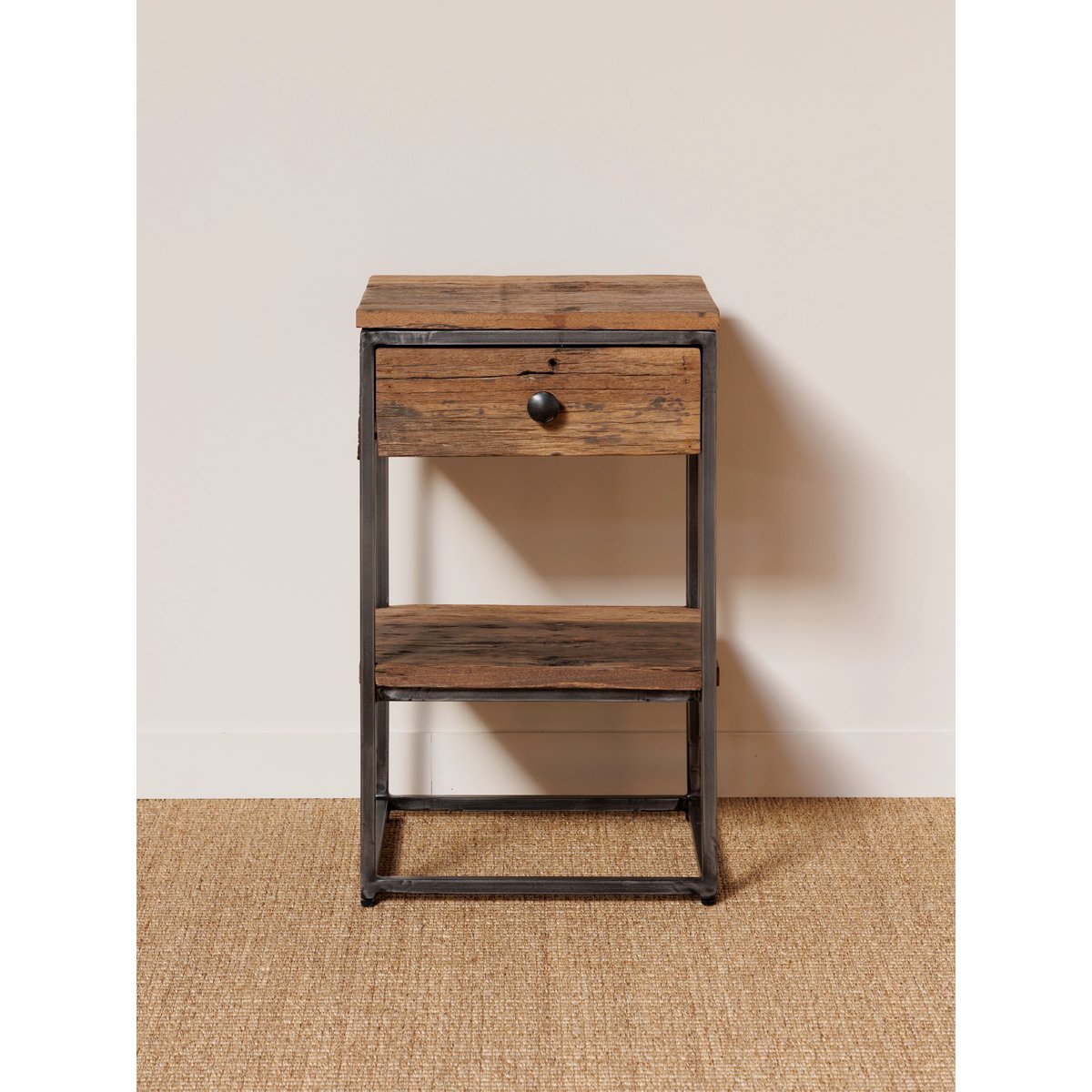 Table de chevet en bois GALION bois fonce, CHEHOMA