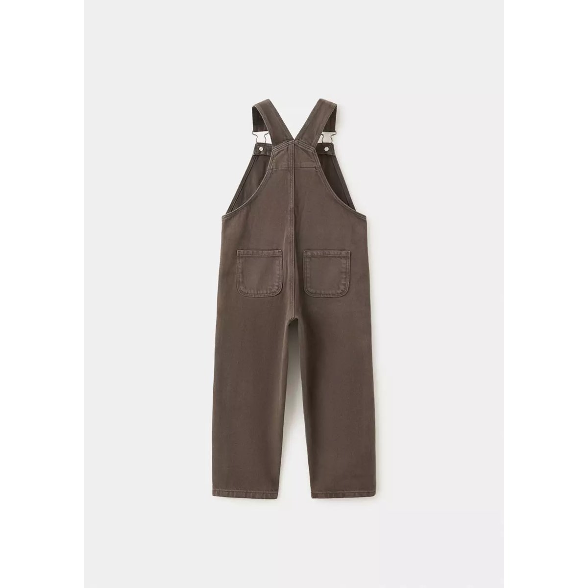 Salopette en jean avec poches marron, MANGO BABY