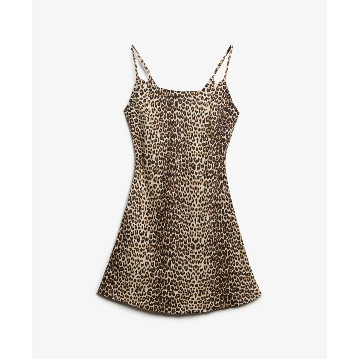 Robe nuisette courte asymétrique léopard diagonal, SUPERDRY