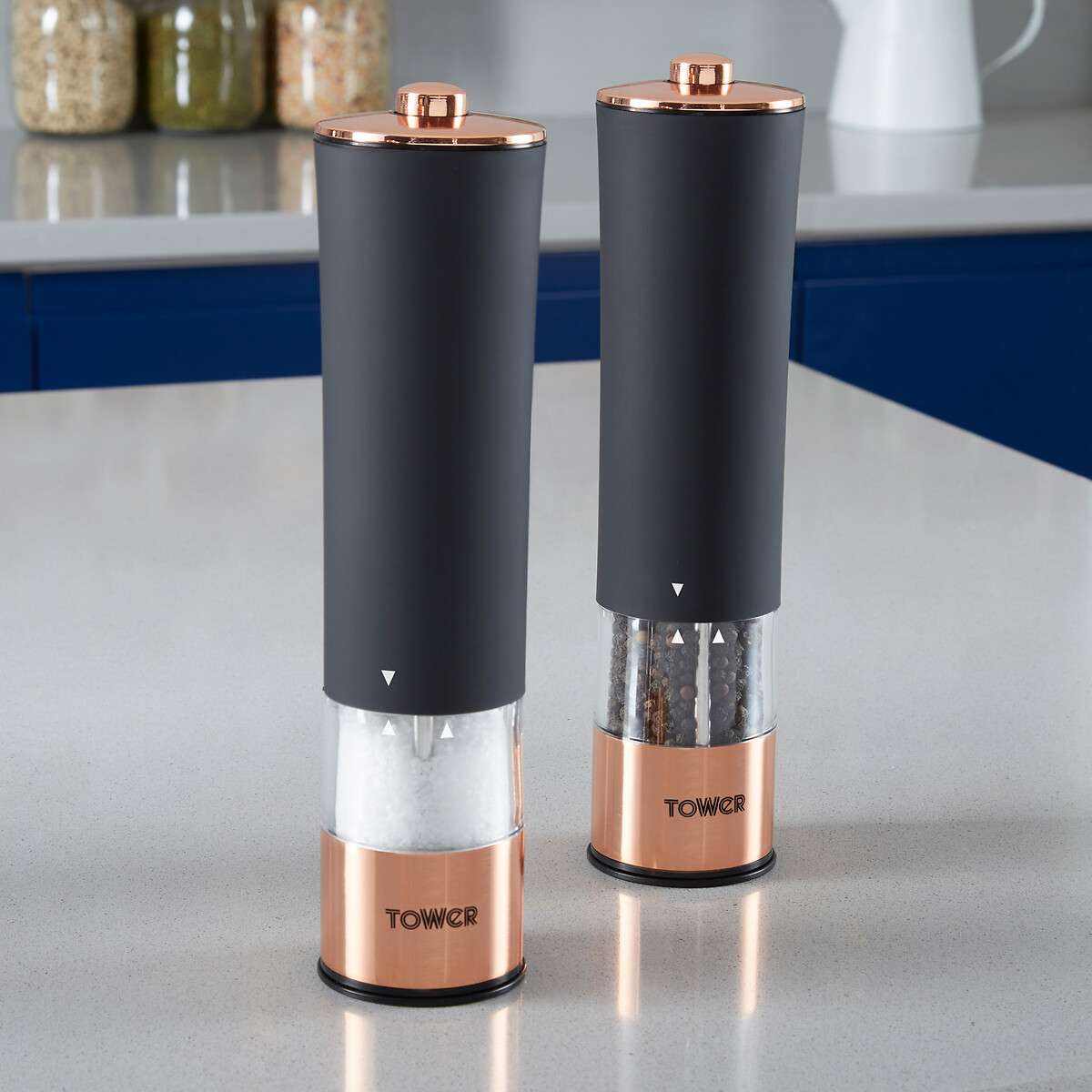 Electric Salt and Pepper Mill black, TOWER