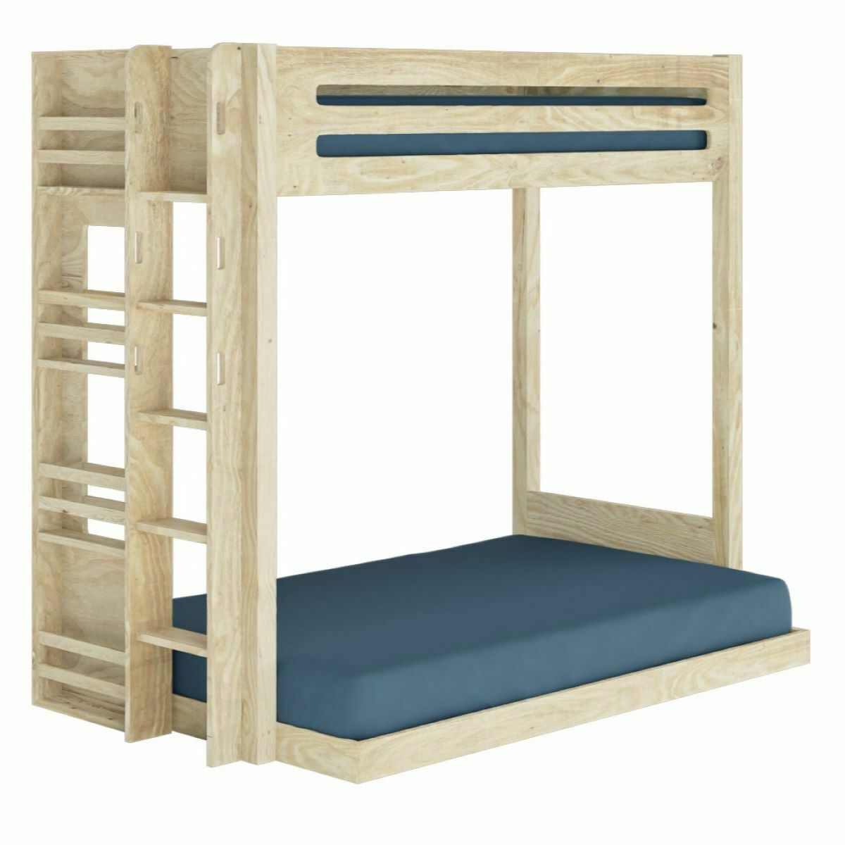 Pack lit superposé Montessori avec matelas Bois massif ISA bois naturel, AKITEN RETAIL
