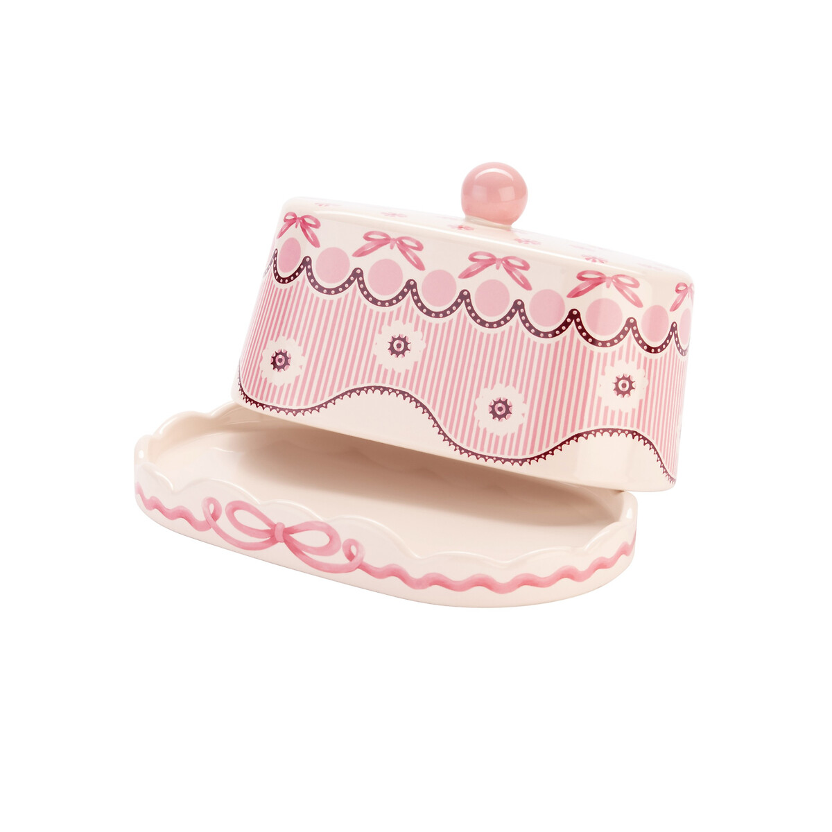 Spitalfields Silk Butter Dish pink, CATH KIDSTON