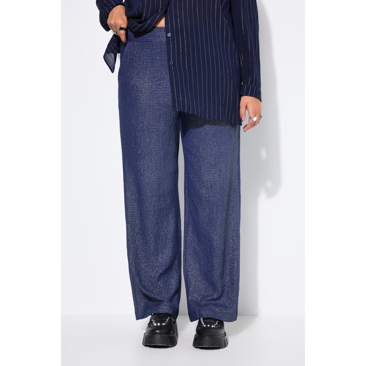 Pantalon coupe Wide Legs marine, STUDIO UNTOLD