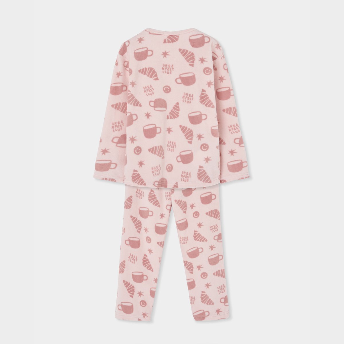 Pyjama en molleton fille imprimé petit-déjeuner multicolore, BOBOLI