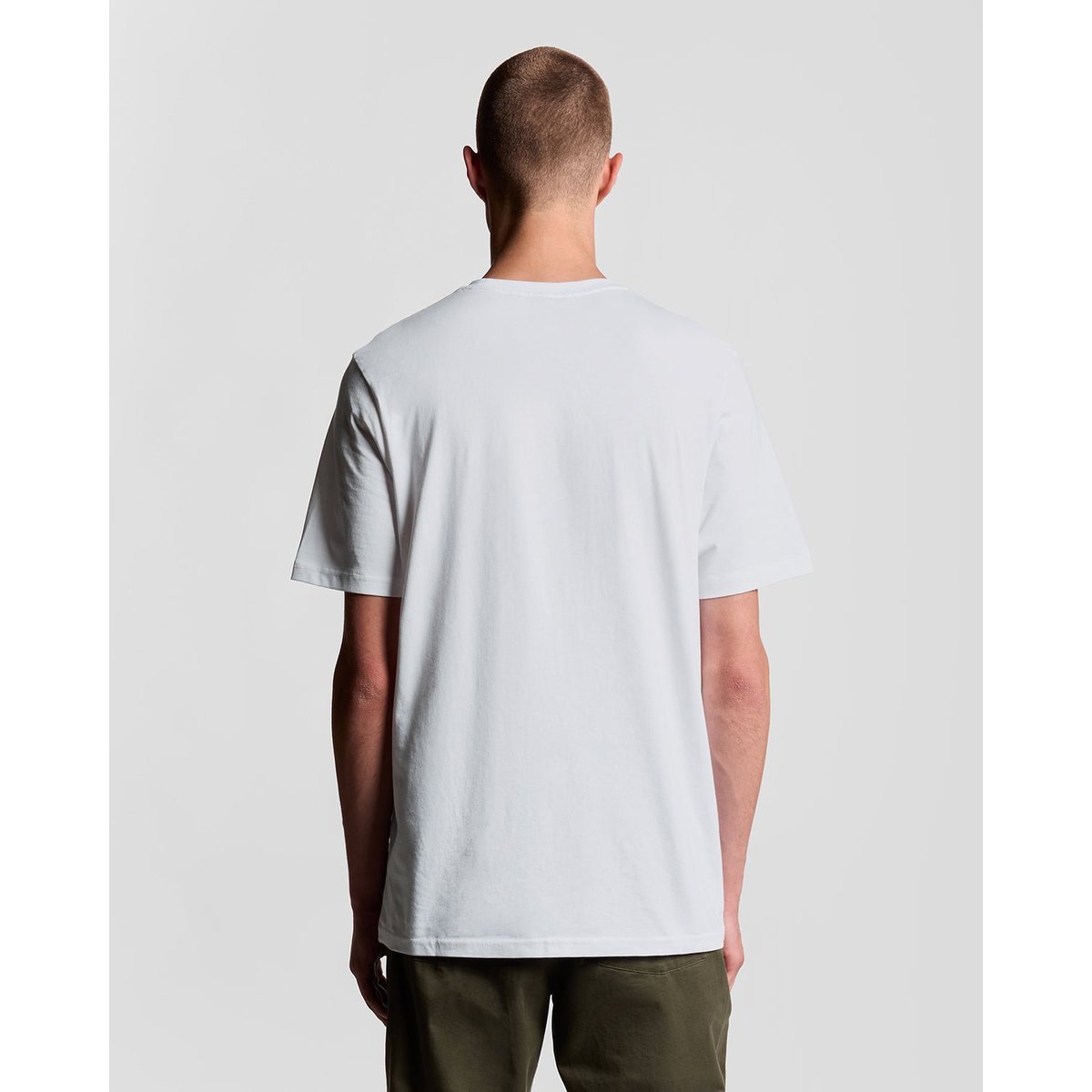 T-shirt en coton col rond blanc, LYLE & SCOTT
