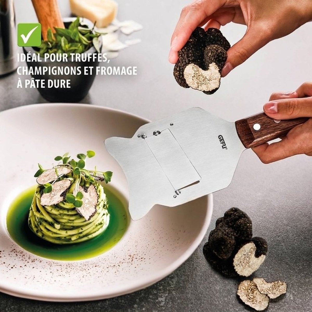 Mandoline à truffes lamezza argent / brun, GEFU