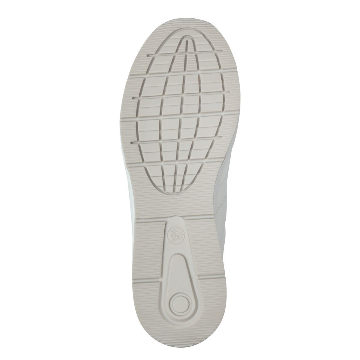 Basket à lacets blanc argent, JANA