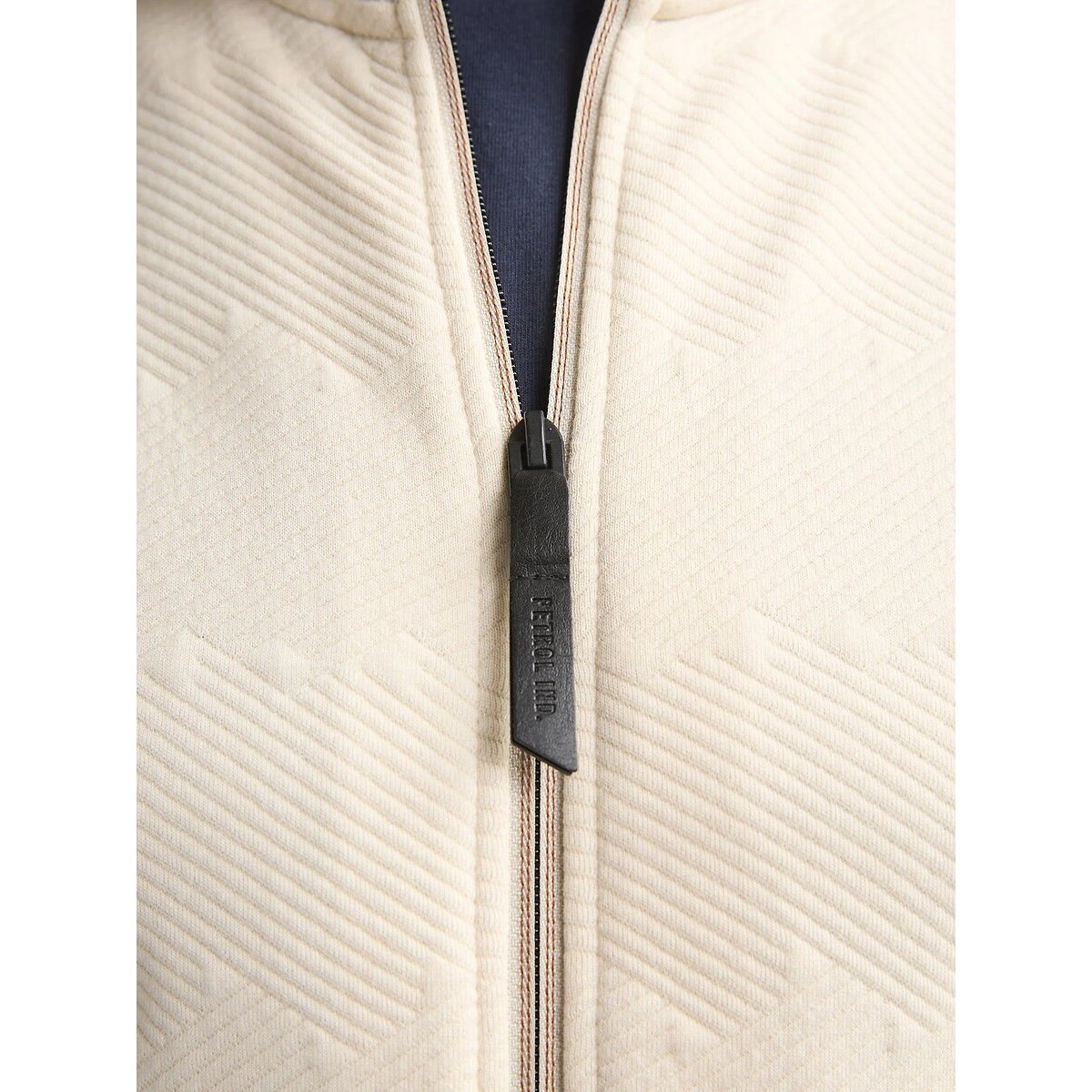 Sweat zippé col montant crème, PETROL INDUSTRIES
