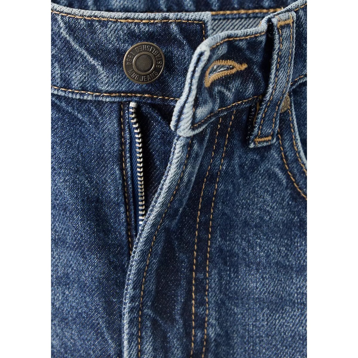 Jean flare taille mi-haute bleu foncé, MANGO