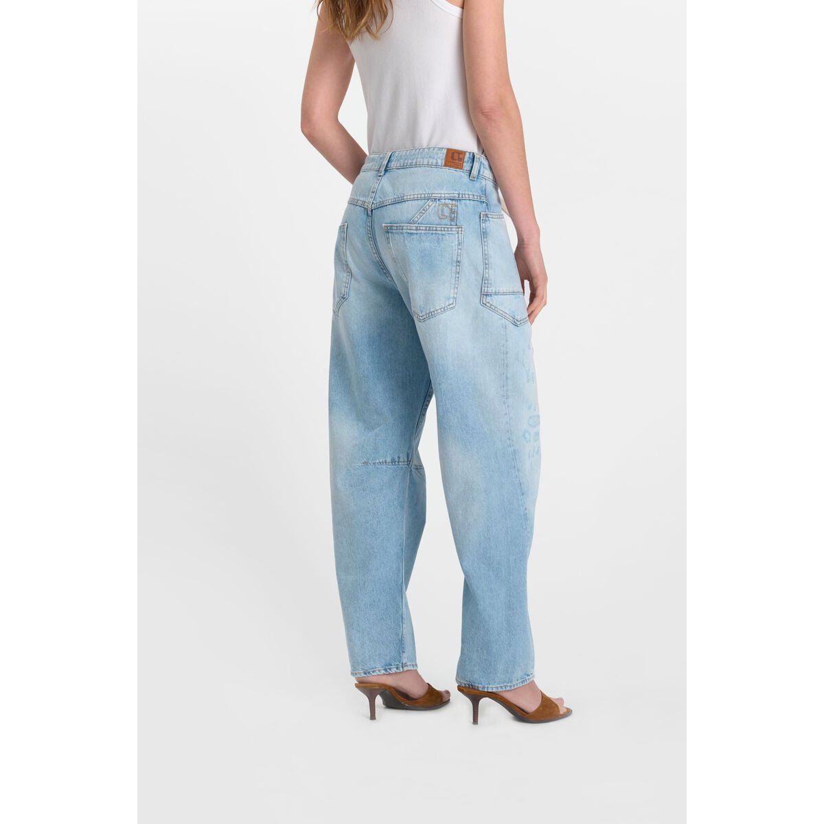 Jeans loose, large balloon , longueur 34 blue, LE TEMPS DES CERISES