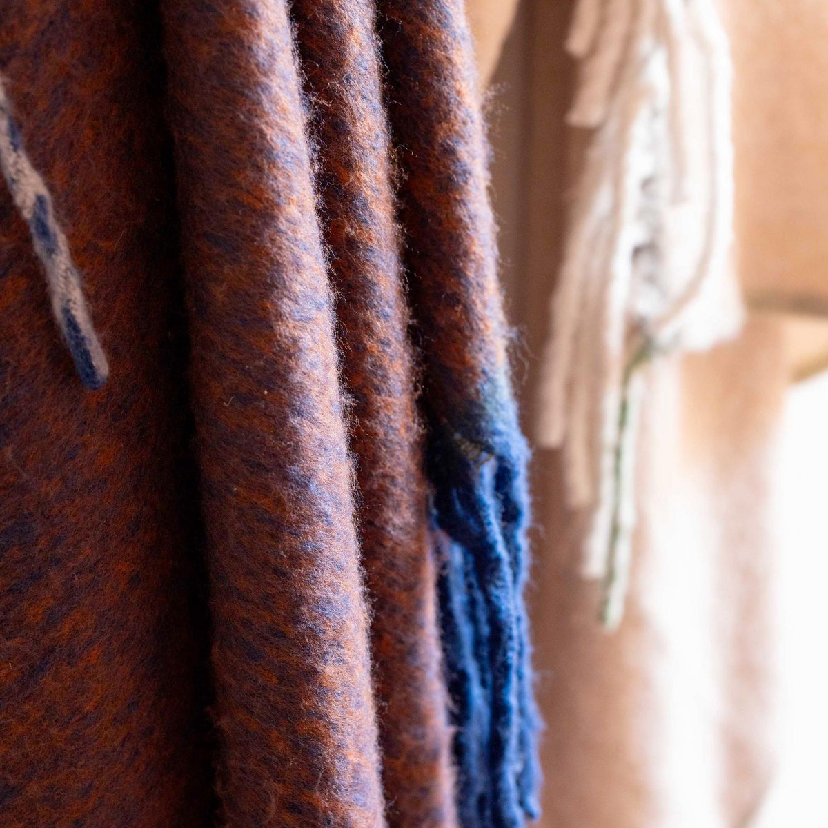 Plaid bicolore recyclé Isabel cacao, VIVARAISE