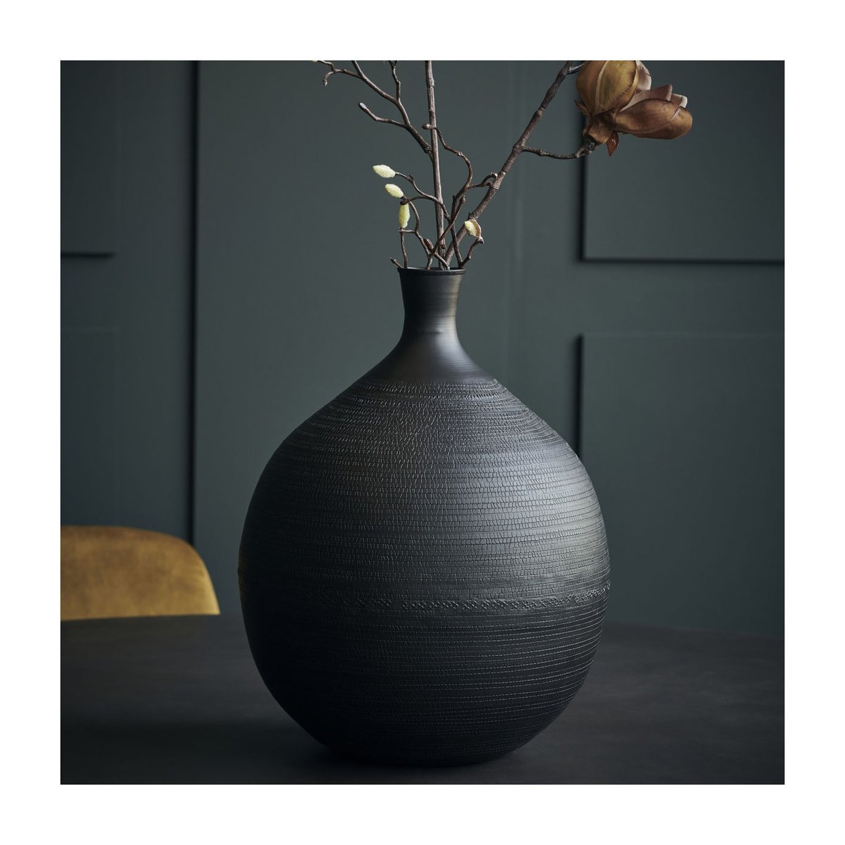 Vase Reena h 38 cm marron, HOUSE DOCTOR