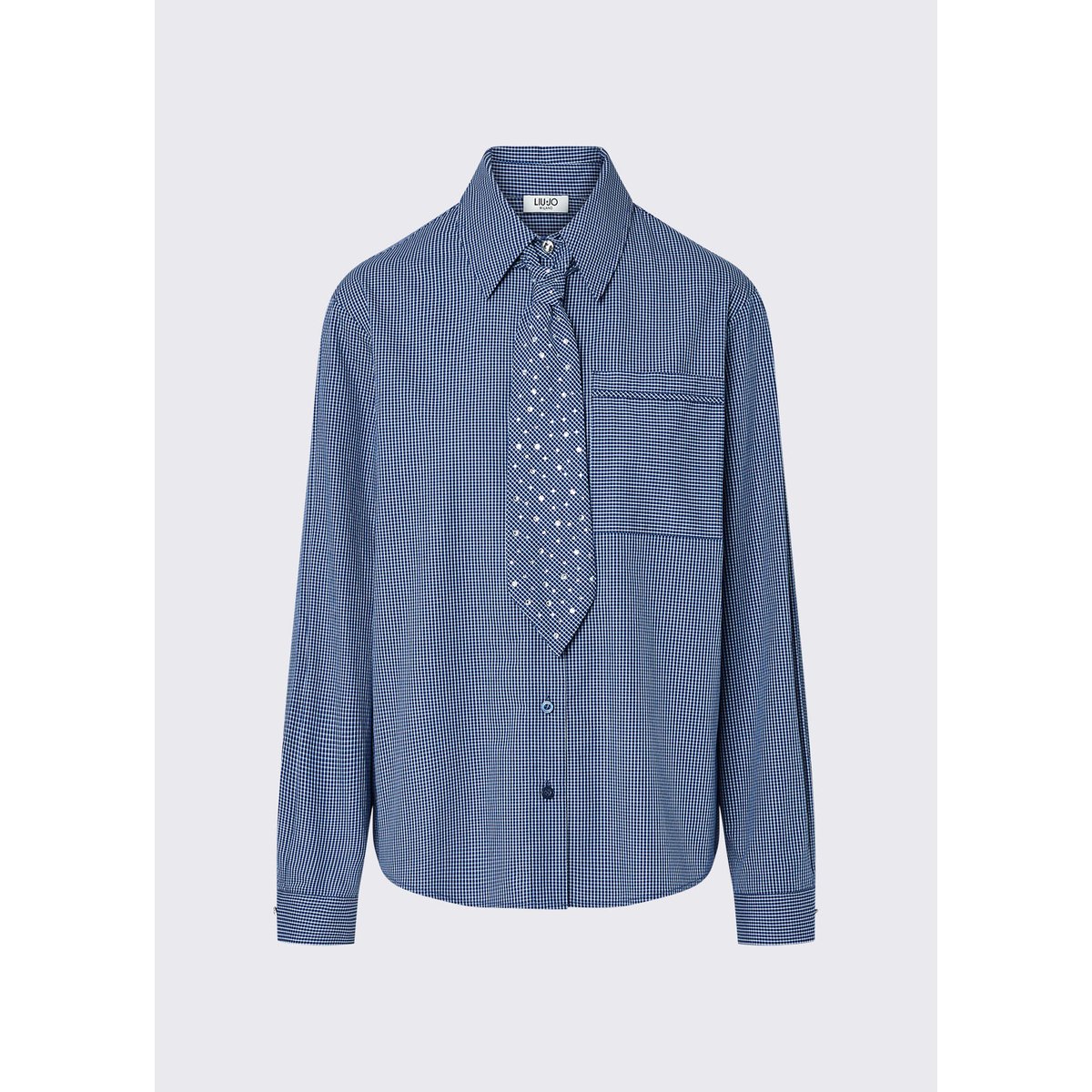 Chemise avec cravate bleu foncé, LIU JO