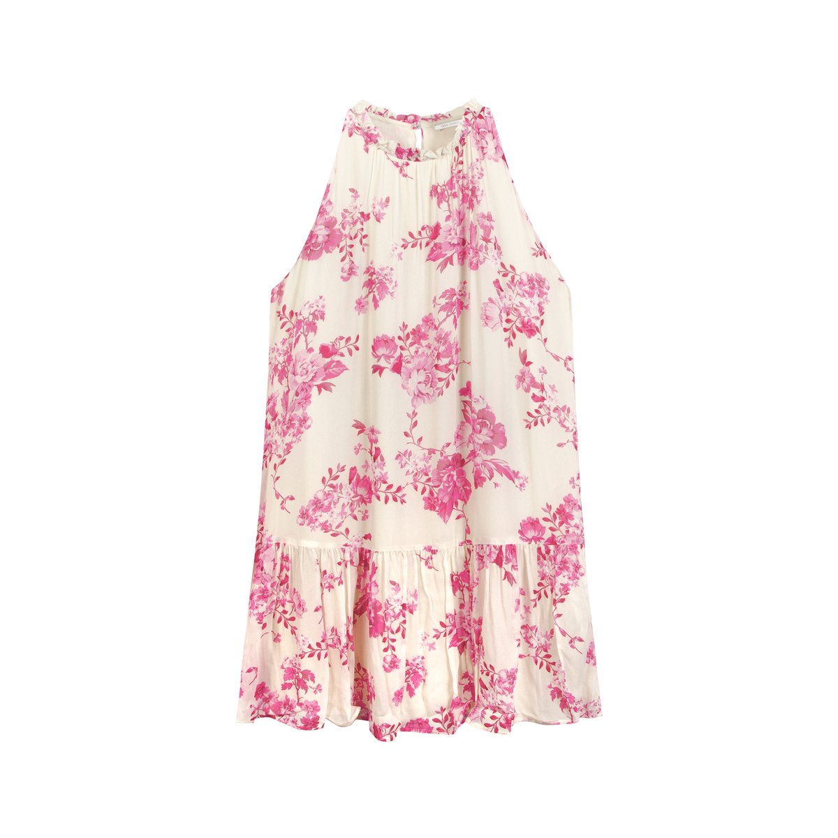 Robe sans manches imprimé floral ecru, IKKS