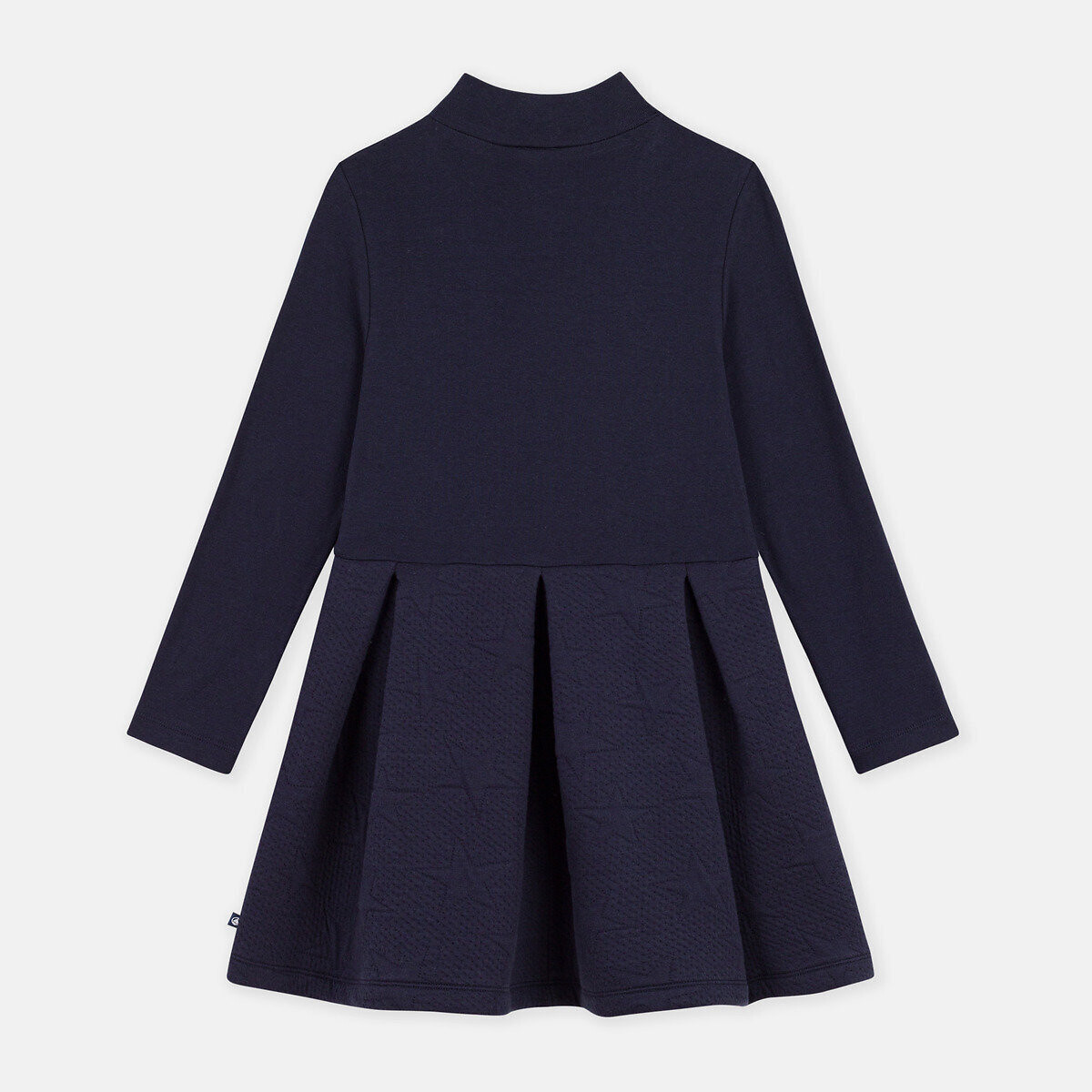 Abito a maniche lunghe, in cotone blu marino, PETIT BATEAU