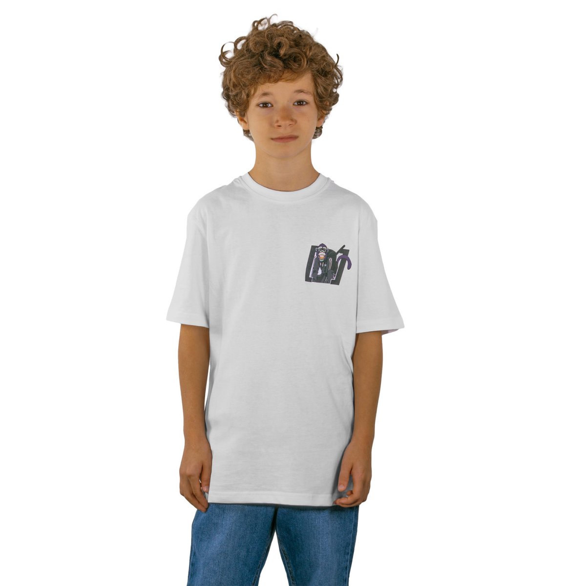 Tee Shirt Monkey Business blanc/noir/gris, CAPSLAB