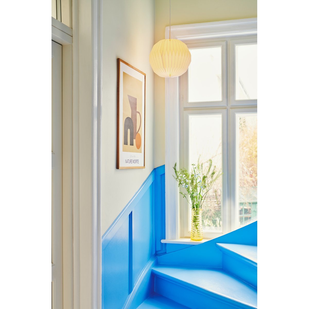 Abat-jour rond et élégant blanc en papier, BELLOY blanc, NORDLUX