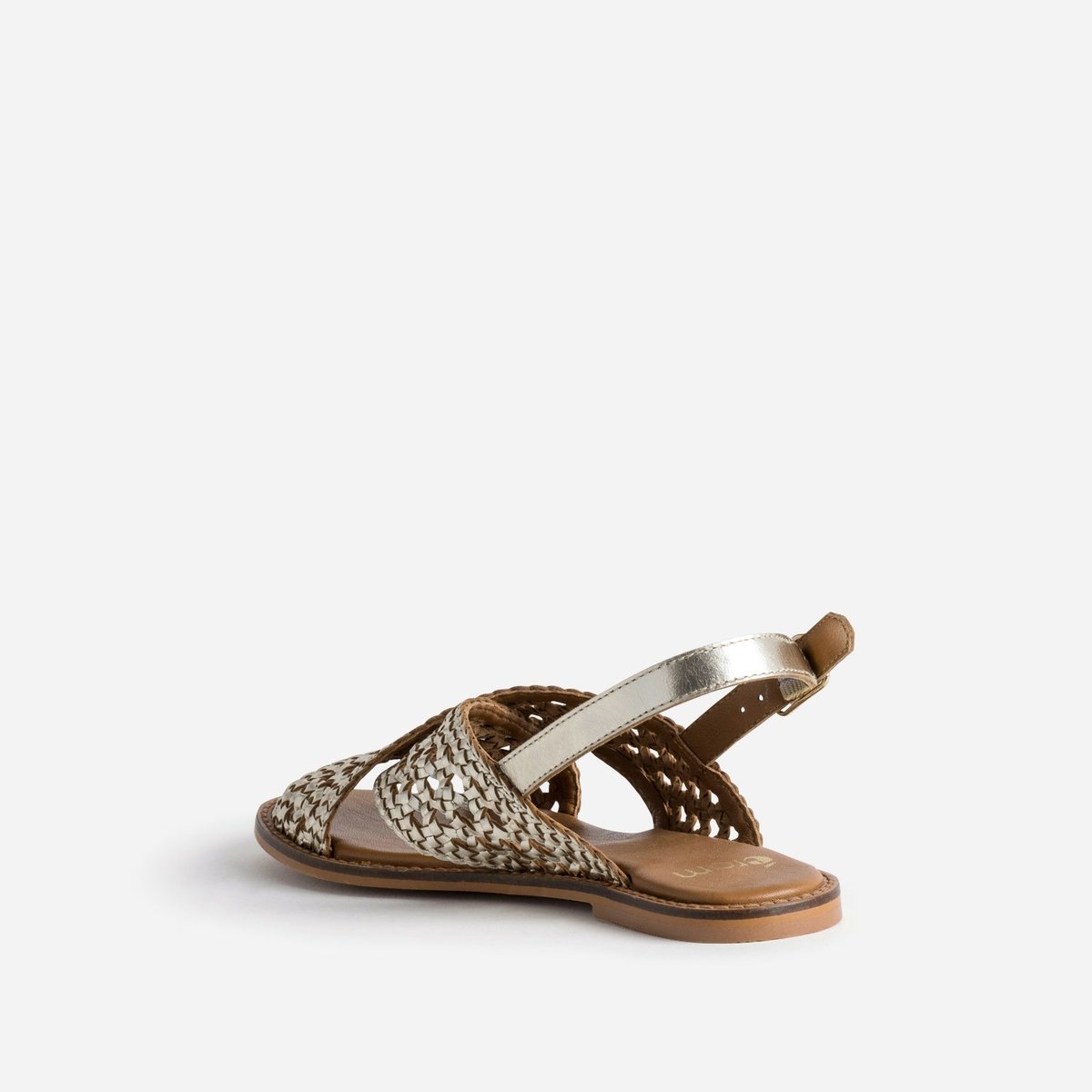 Sandale Plate en cuir SAVANAH or, ERAM