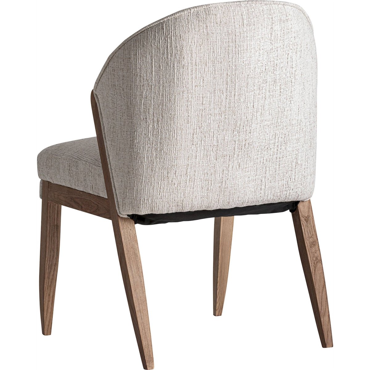 Chaise contemporaine en pin et tissu beige et bois clair, RECOLLECTION