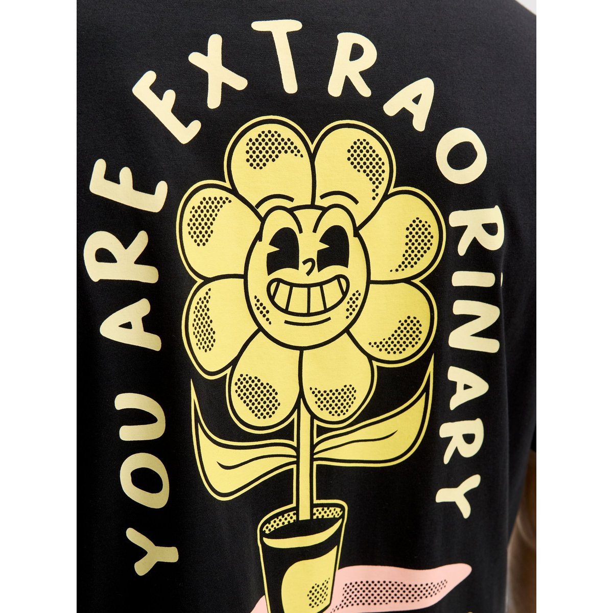 T-shirt graphique logo dos noir, JACK & JONES