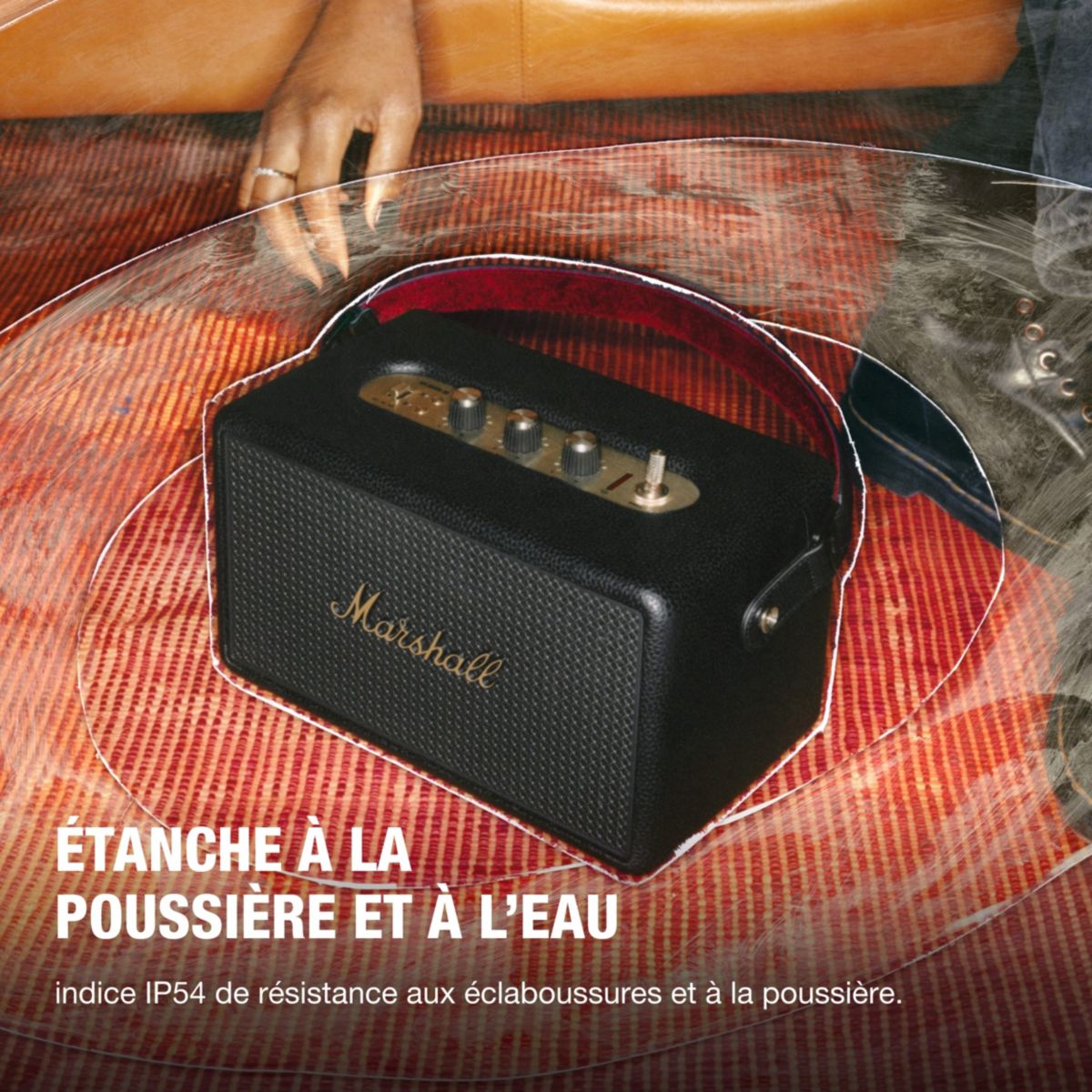 Enceinte portable Kilburn III Black and Brass noir, MARSHALL