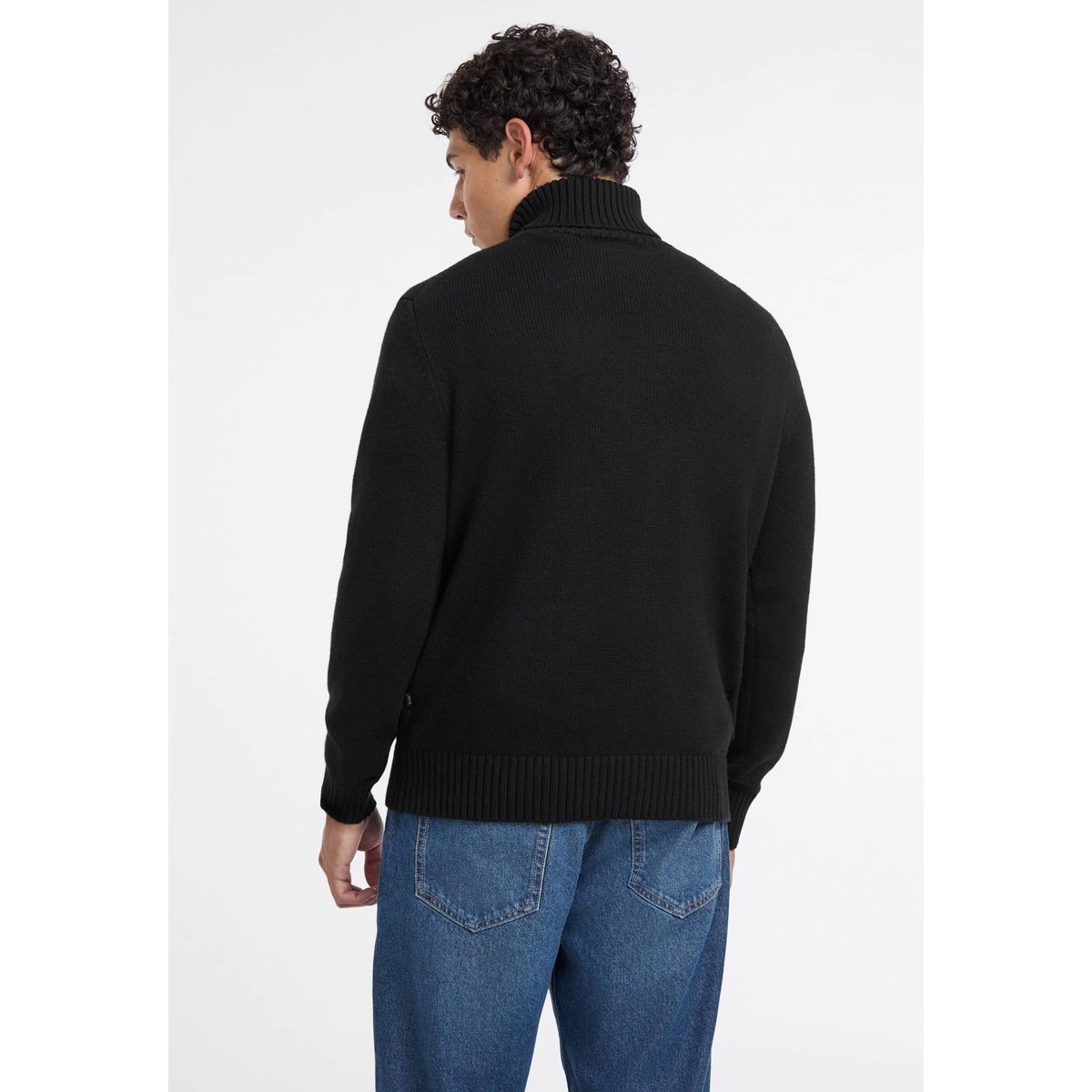 Pull En Laine Mélangée noir, GUESS JEANS
