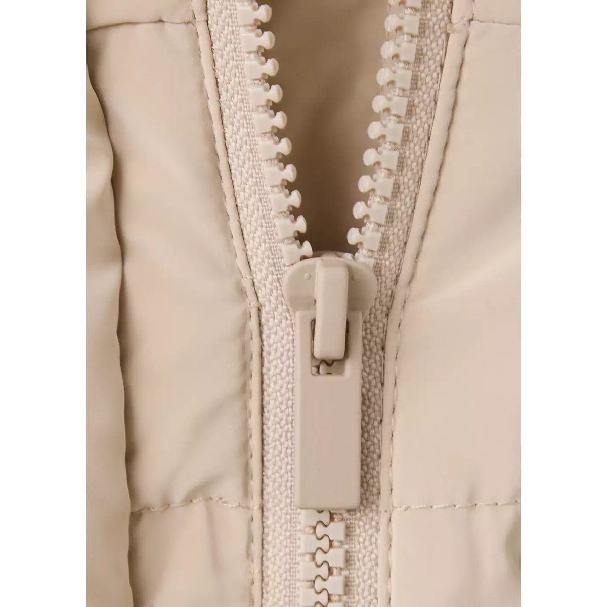 Anorak court matelassé beige, MANGO TEEN